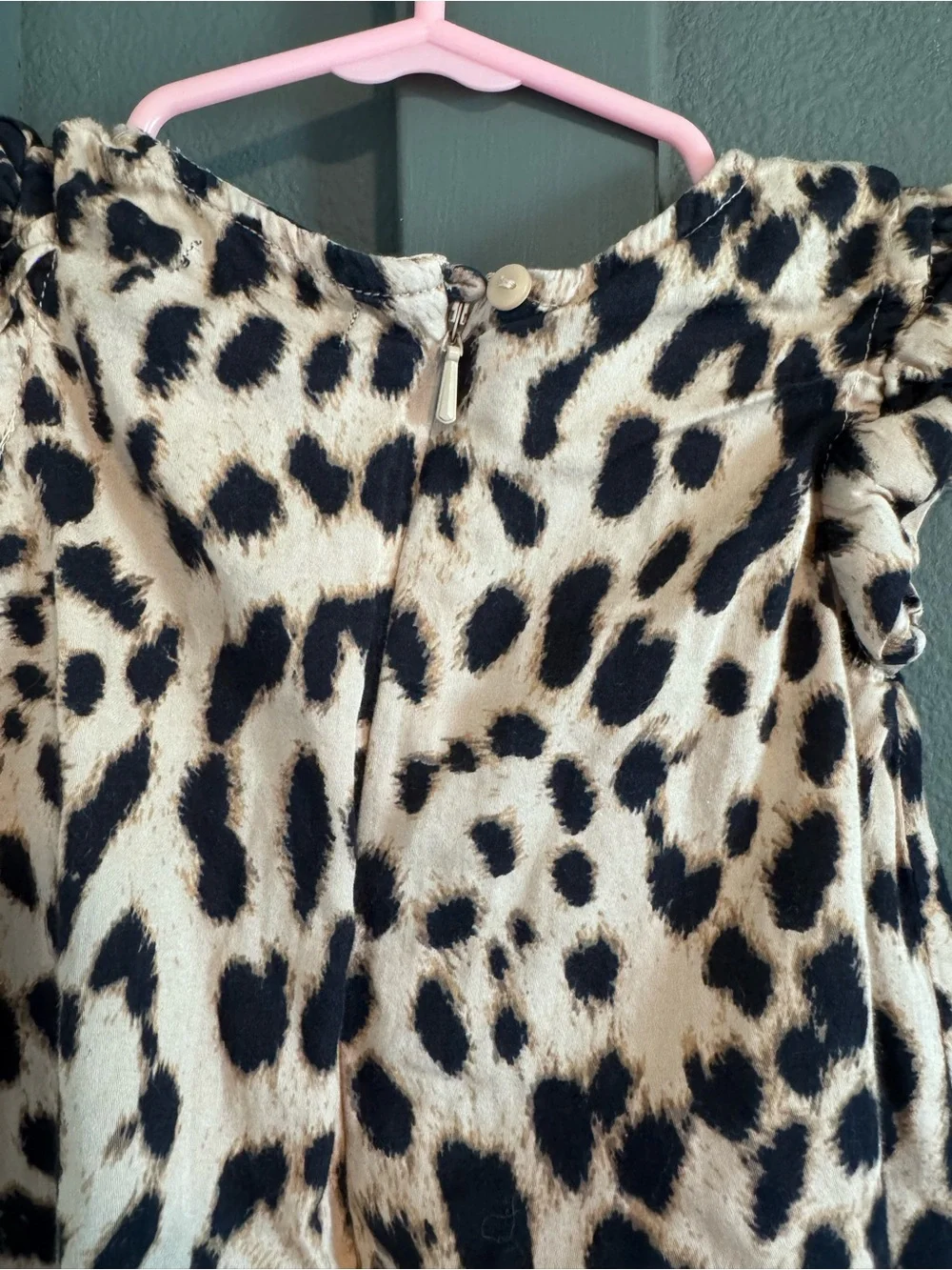 GAP Baby Leopard Print Dress - Black & Cream